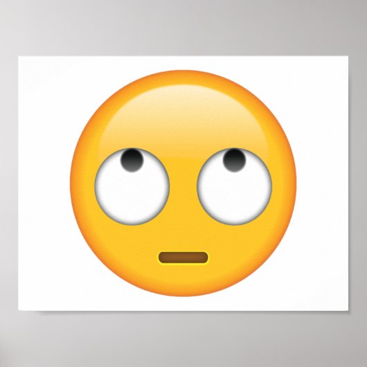 Gesicht mit rollenden Augen - Emoji Poster (Vorne)