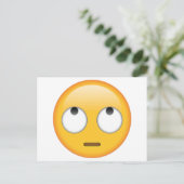 Gesicht mit rollenden Augen - Emoji Postkarte (Stehend Vorderseite)
