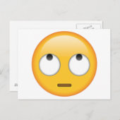 Gesicht mit rollenden Augen - Emoji Postkarte (Vorne/Hinten)