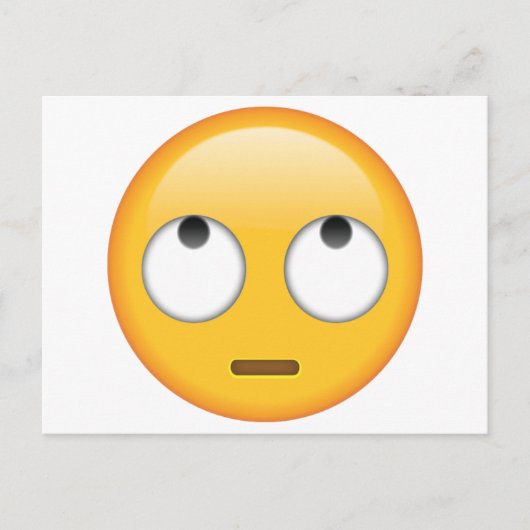 Gesicht mit rollenden Augen - Emoji Postkarte (Vorderseite)