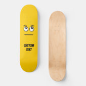 Gesicht mit rollenden Augen Skateboard (Vorderseite)