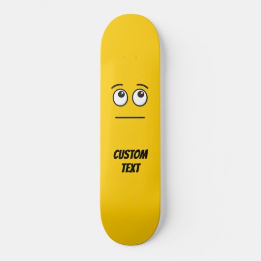 Gesicht mit rollenden Augen Skateboard (Vorderseite)