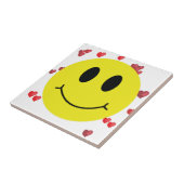 Gesicht mit roten Herzen Fliese (Seite)