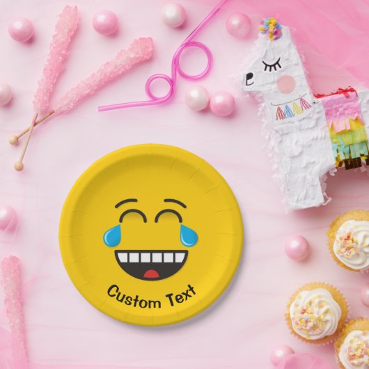 Gesicht mit Tränen von Joy Paper Plate Pappteller (Party)