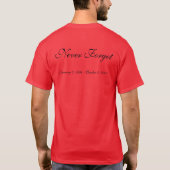 Gesicht "nie Foget " T-Shirt (Rückseite)