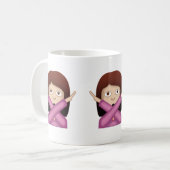 Gesicht ohne gute Geste Emoji Kaffeetasse (Vorderseite Links)