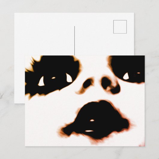 Gesicht Postkarte (Vorne/Hinten)