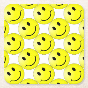 Gesicht Rechteckiger Pappuntersetzer