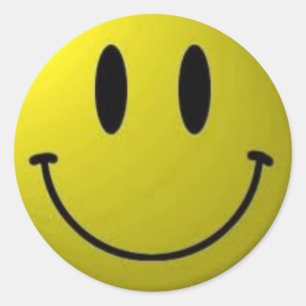 Gesicht Runder Aufkleber