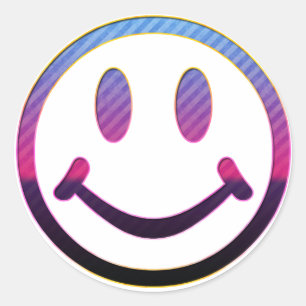 Gesicht Runder Aufkleber