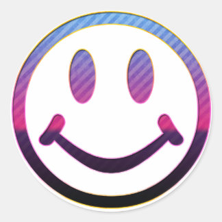 Gesicht Runder Aufkleber