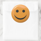 Gesicht Runder Aufkleber (Tasche)