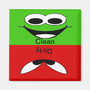 Gesicht sauber und schmutzig magnet