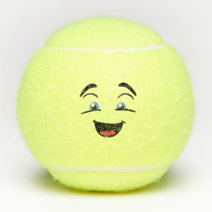 Gesicht Tennisbälle