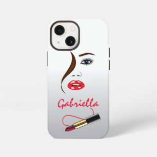Gesicht und Lipstick Kiss Mirror Beauty Makeup Art iPhone 13 Mini Hülle