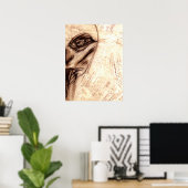 Gesicht unter dem Gesicht 2 Poster (Heimbüro)