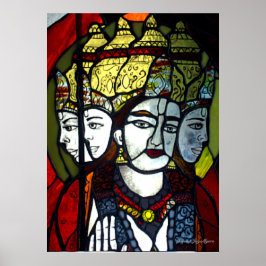 Gesicht von Brahma Poster