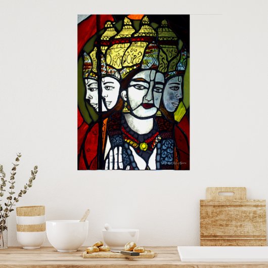 Gesicht von Brahma Poster (Küche)