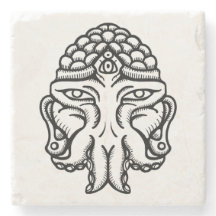 Gesicht von Cthuda - MarmorUntersetzer