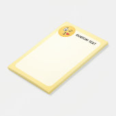 Gesicht wirft einen Kuss Post-it Klebezettel (angewinkelt)