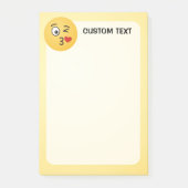 Gesicht wirft einen Kuss Post-it Klebezettel (Vorderseite)