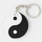 Gesicht Yin Yang Schlüsselkette Symbol-2-Sided Schlüsselanhänger (Rückseite)