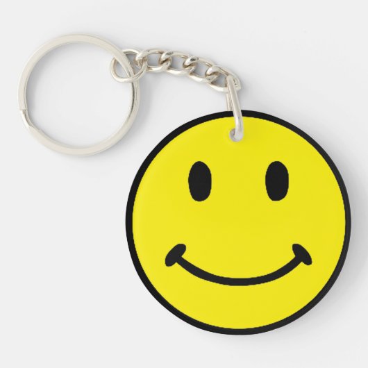 Gesicht Yin Yang Schlüsselkette Symbol-2-Sided Schlüsselanhänger (Vorderseite)