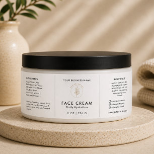 Gesichtcreme-Logo-Kosmetikglas-Verpackungslabel Wasserflaschenetikett