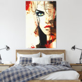 Gesichter - 002 leinwanddruck (Insitu (Schlafzimmer))