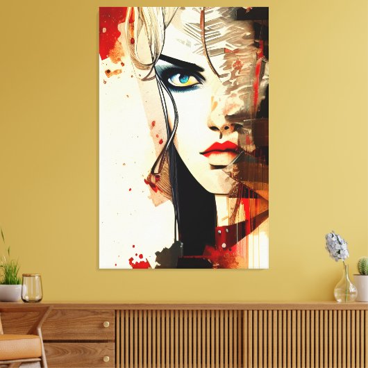 Gesichter - 002 leinwanddruck (Insitu (Wohnzimmer))