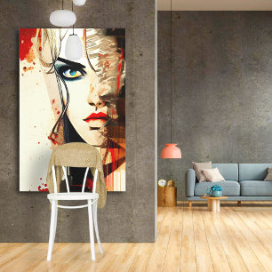 Gesichter - 002 leinwanddruck