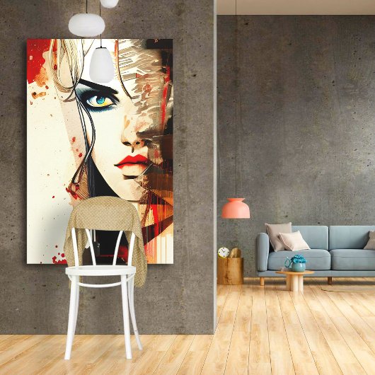 Gesichter - 002 leinwanddruck