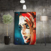 Gesichter - 003 leinwanddruck