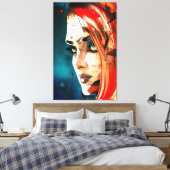 Gesichter - 003 leinwanddruck (Insitu (Schlafzimmer))