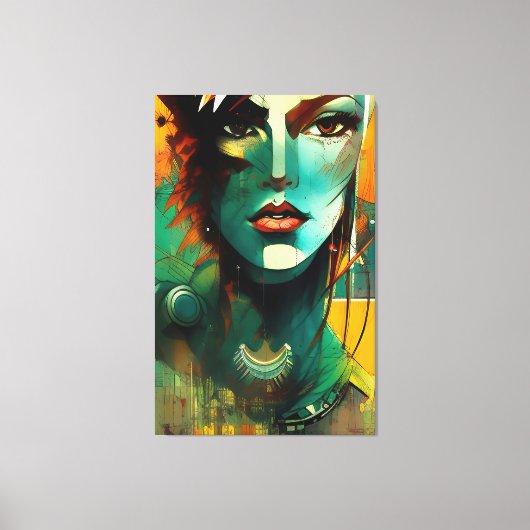 Gesichter - 005 leinwanddruck (Vorderseite)