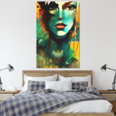 Gesichter - 005 leinwanddruck (Insitu (Schlafzimmer))