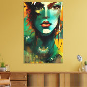 Gesichter - 005 leinwanddruck (Insitu (Wohnzimmer))