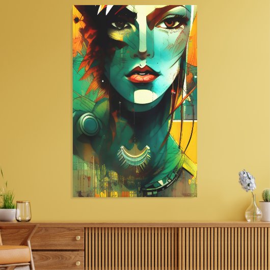 Gesichter - 005 leinwanddruck (Insitu (Wohnzimmer))