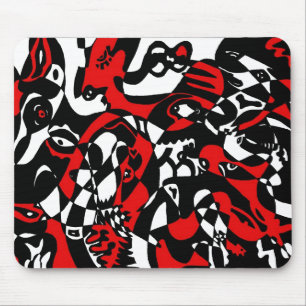 "Gesichter" Abstrakte Kunst Mousepad
