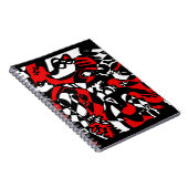 "Gesichter" Abstrakte Kunst Notizblock (Rechte Seite)