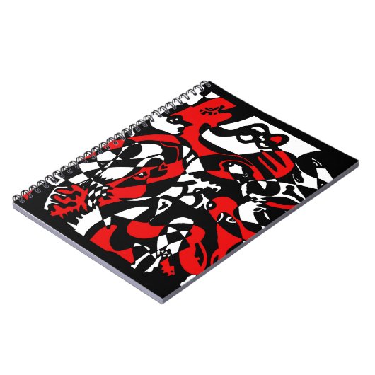 "Gesichter" Abstrakte Kunst Notizblock (Linke Seite)