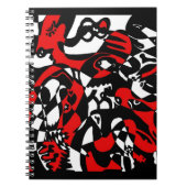 "Gesichter" Abstrakte Kunst Notizblock (Vorderseite)