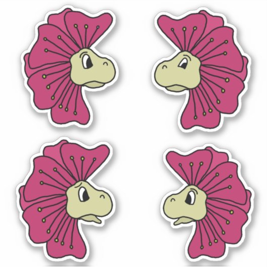 Gesichter der Blume Aufkleber (Vorderseite)