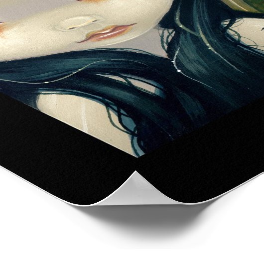 Gesichter der Fee Vampire #1 ART PRINT gotische Mä Poster (Ecke)