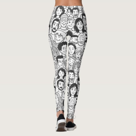 Gesichter der Menschen Leggings (Rückseite)