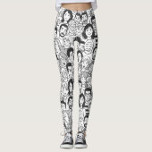 Gesichter der Menschen Leggings (Vorderseite)