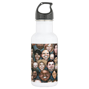 Gesichter der Menschheit Edelstahlflasche