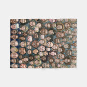Gesichter der Menschheit Fleecedecke (Vorderseite (Horizontal))