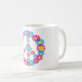 Gesichter des Blumen-Friedenszeichen-w Kaffeetasse (VorderseiteRechts)