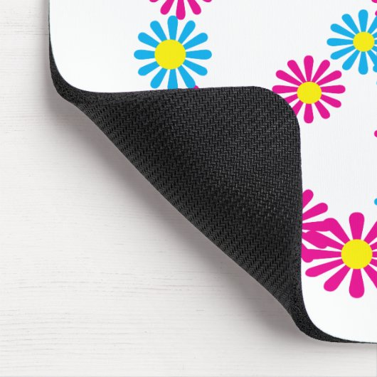 Gesichter des Blumen-Friedenszeichen-w Mousepad (Ecke)